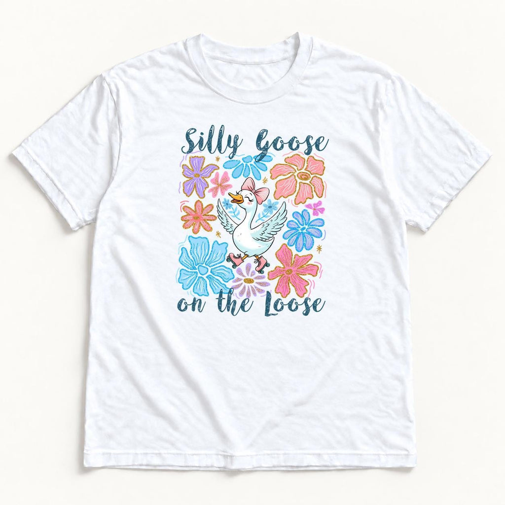 Silly Goose on the Loose — garment mockup or size chart