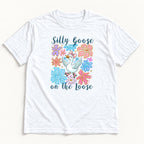 Silly Goose on the Loose — garment mockup or size chart