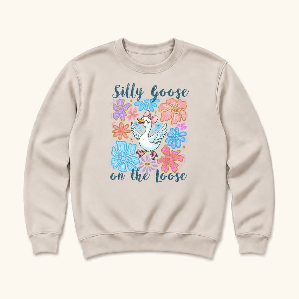 Silly Goose on the Loose — garment mockup or size chart
