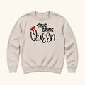 True Crime Queen — garment mockup or size chart