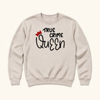 True Crime Queen — garment mockup or size chart