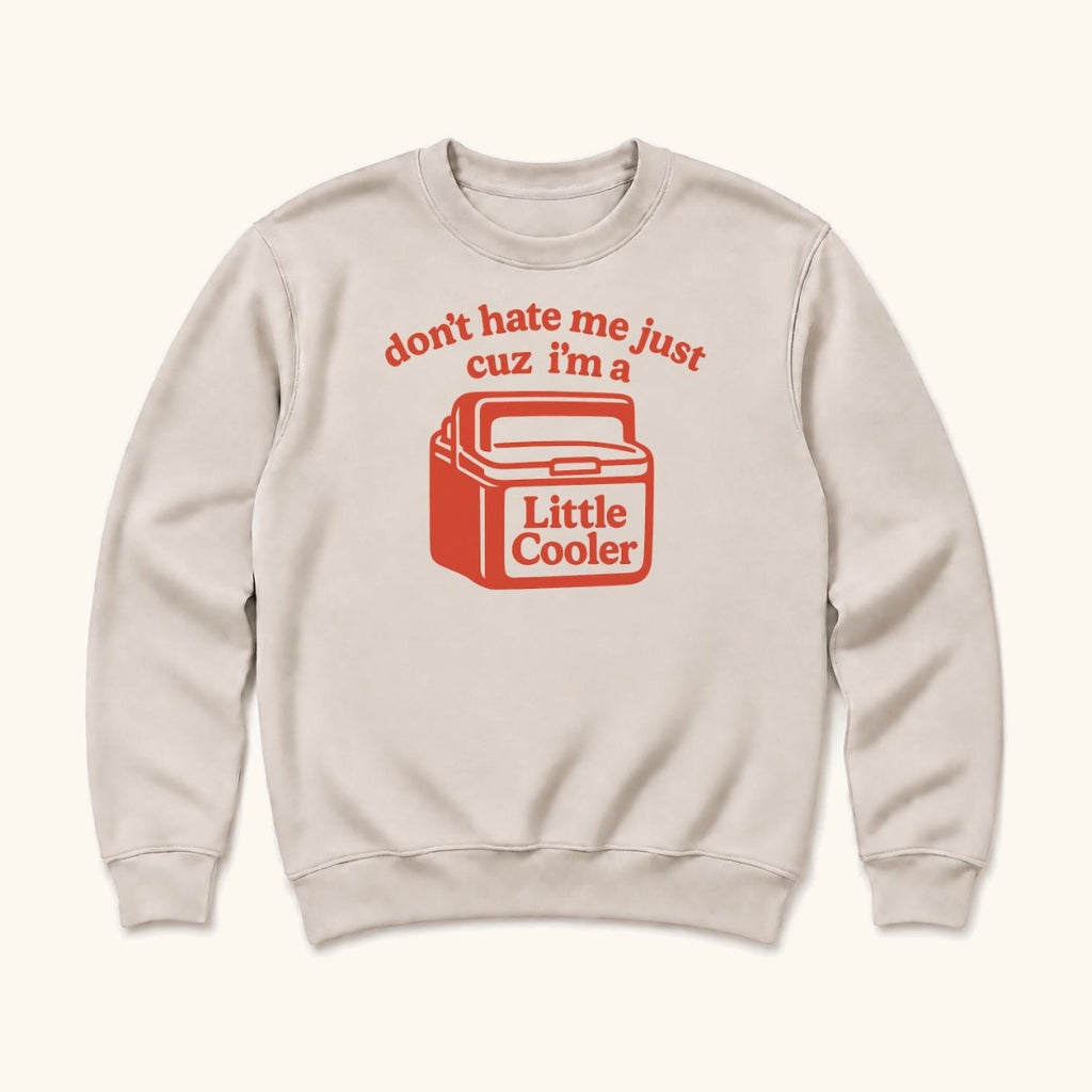 Don't Hate Me Just Cuz I'm a Little Cooler — garment mockup or size chart