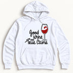 Good Wine and True Crime — garment mockup or size chart