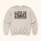 Life Is Better With Cats — garment mockup or size chart