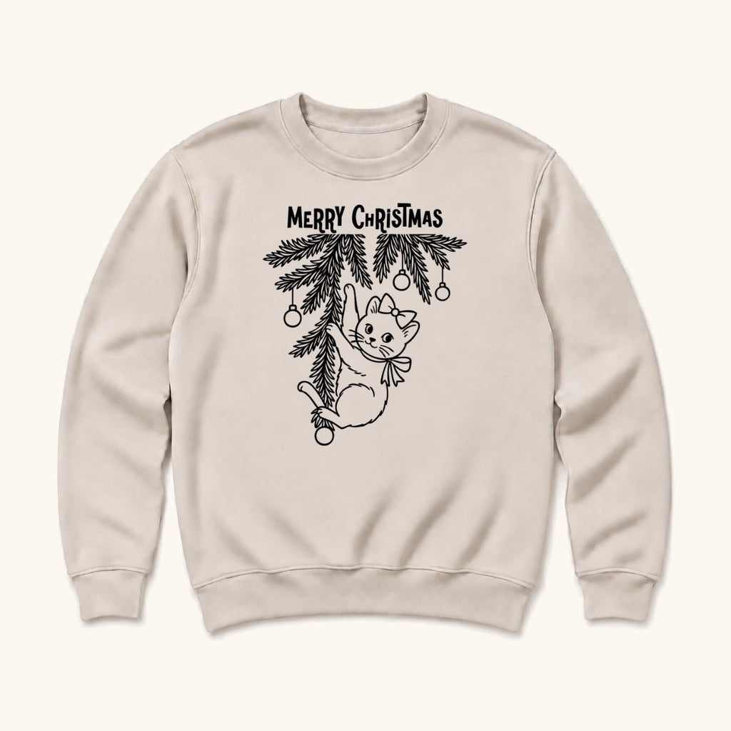 Merry Christmas Kitty — garment mockup or size chart