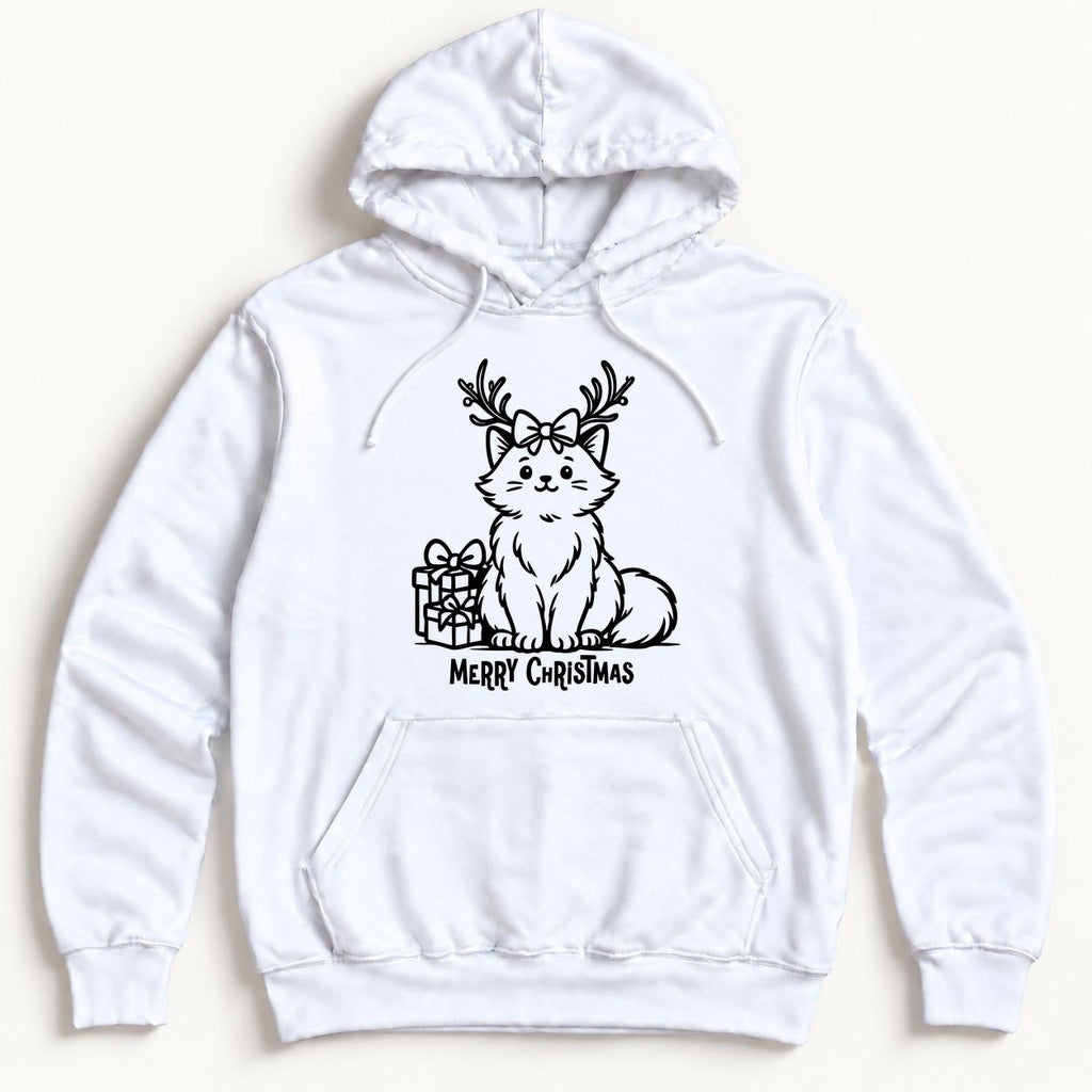 Merry Christmas Antler Cat — garment mockup or size chart
