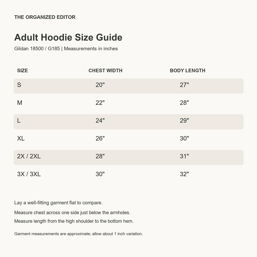 Not Made for Winter — garment mockup or size chart