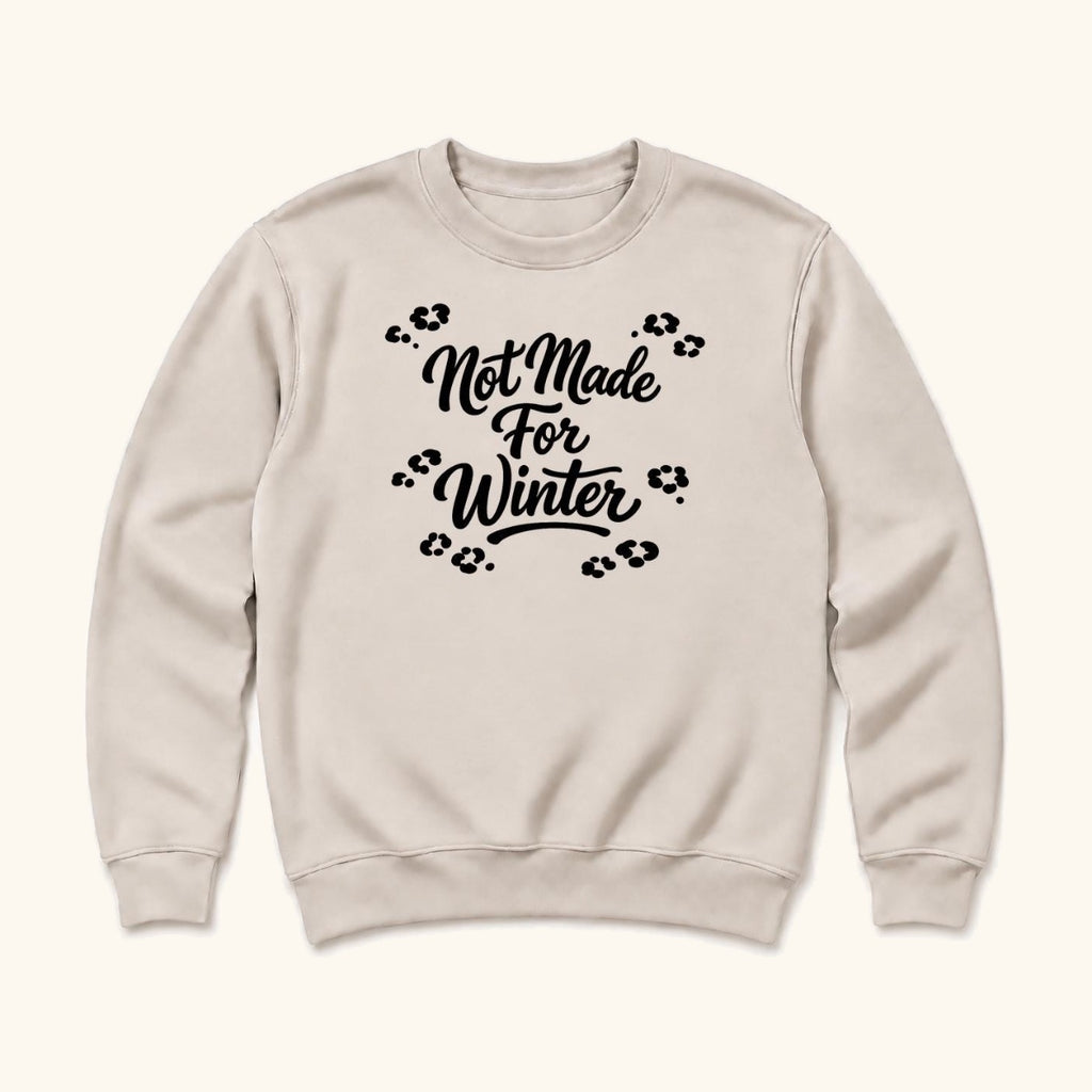 Not Made for Winter — garment mockup or size chart