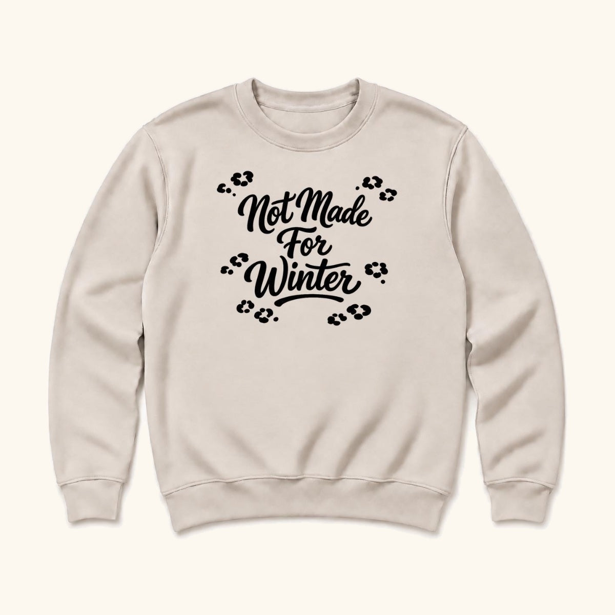 Not Made for Winter — garment mockup or size chart