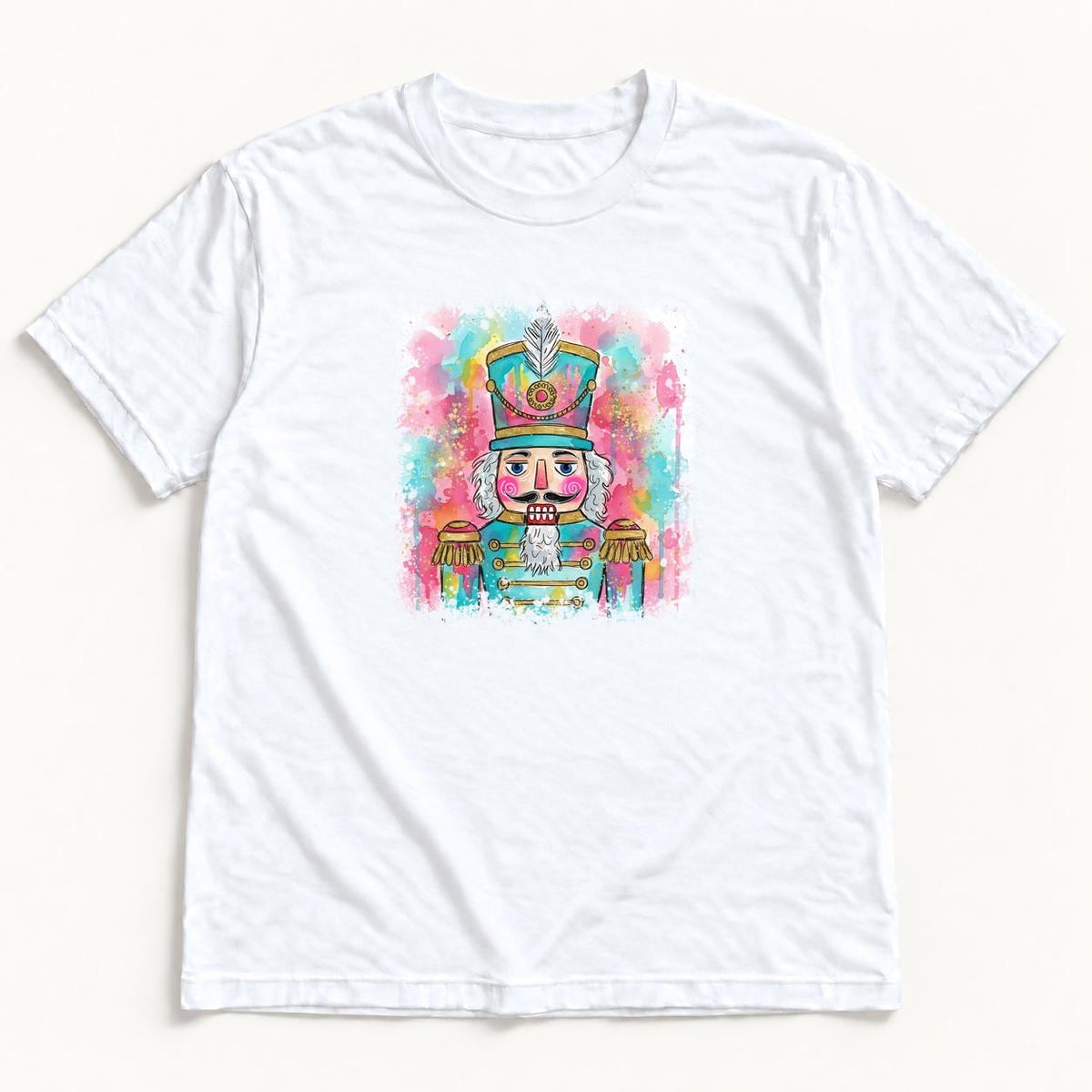 Watercolor Nutcracker Portrait — garment mockup or size chart