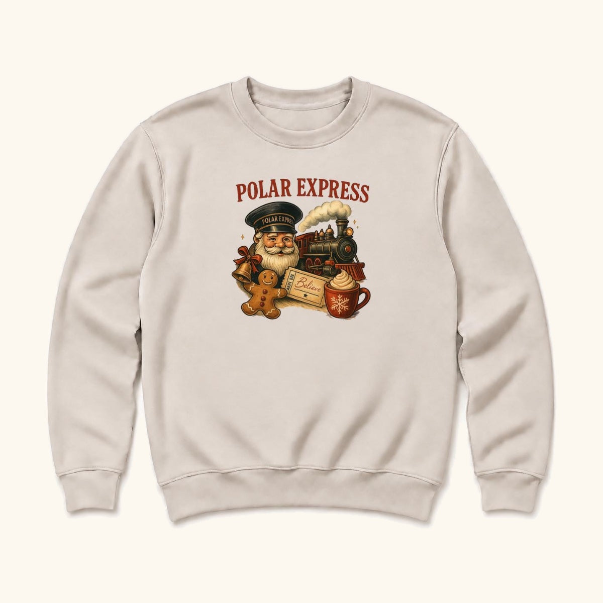 Polar Express — garment mockup or size chart