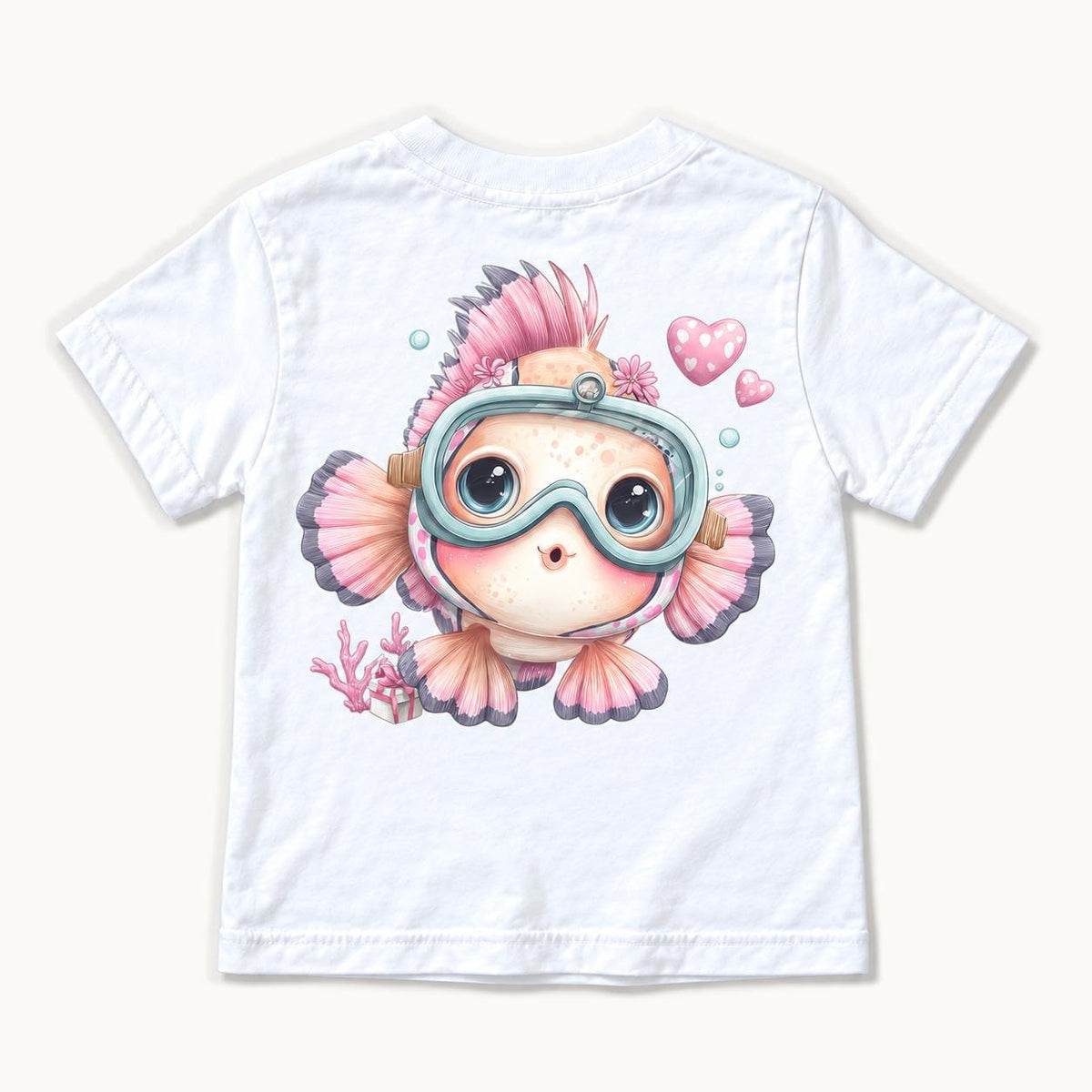 Cute Fish — garment mockup or size chart