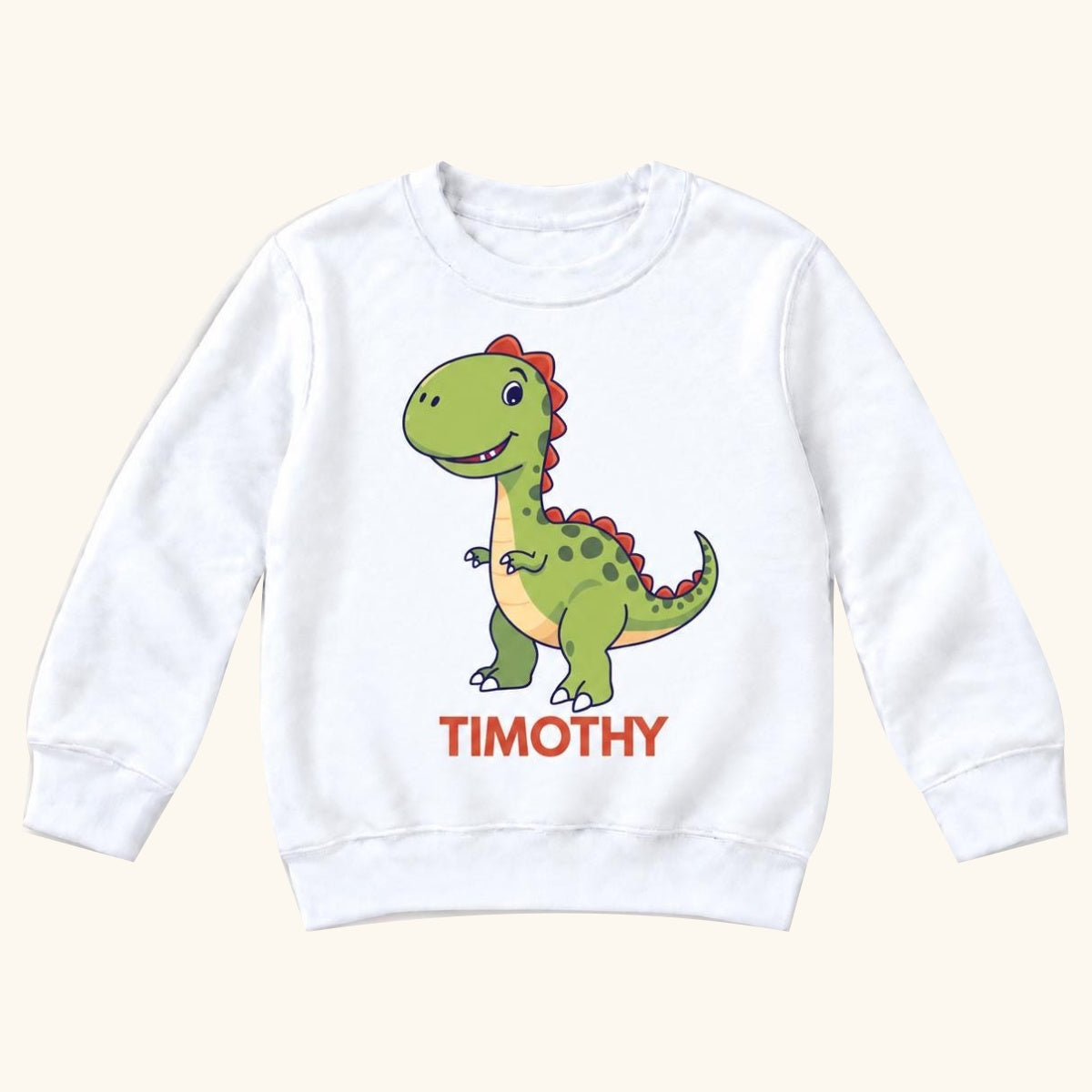 Personalized Dinosaur — garment mockup or size chart
