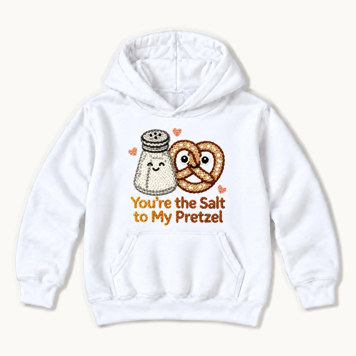 You’re the Salt to My Pretzel — garment mockup or size chart