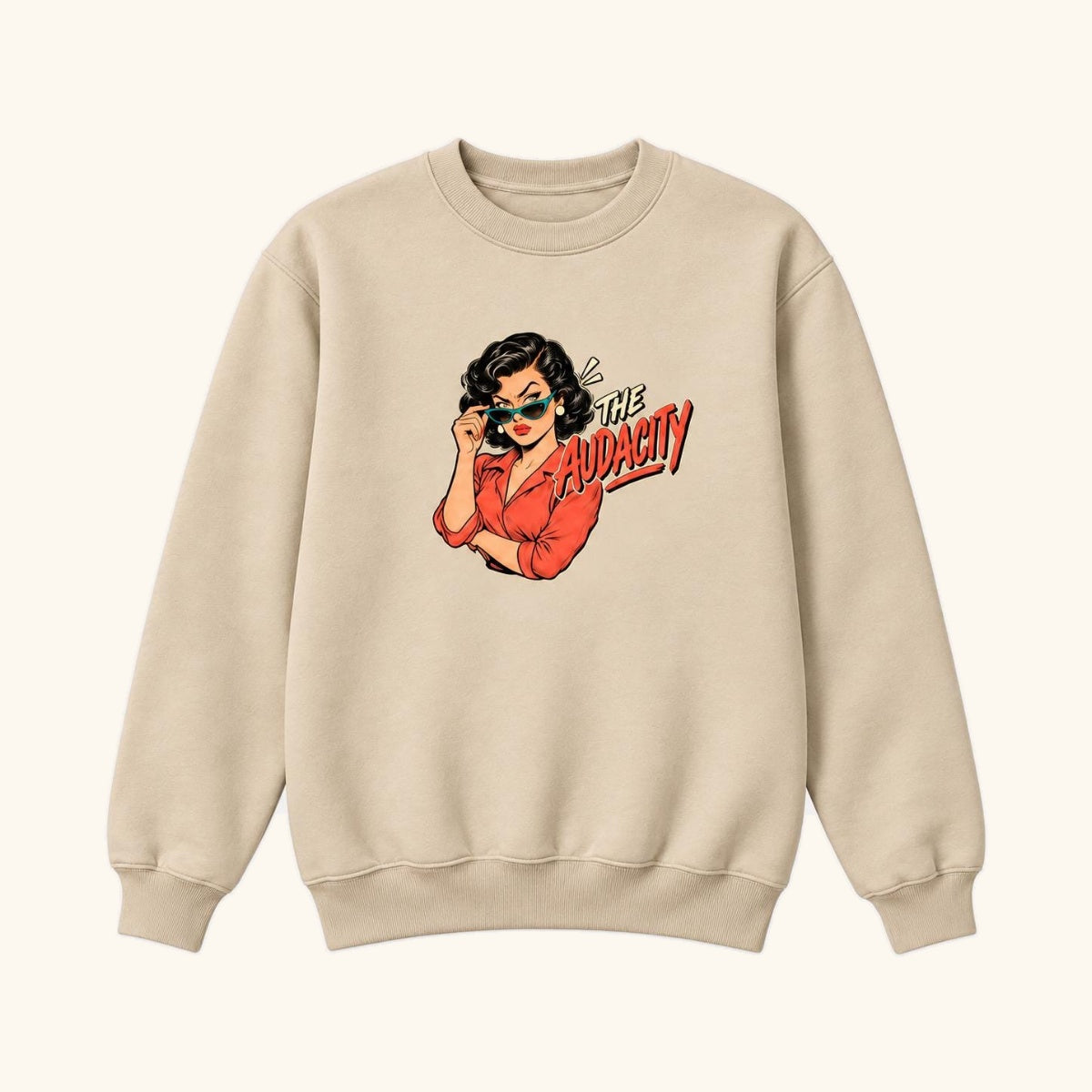 The Audacity — garment mockup or size chart
