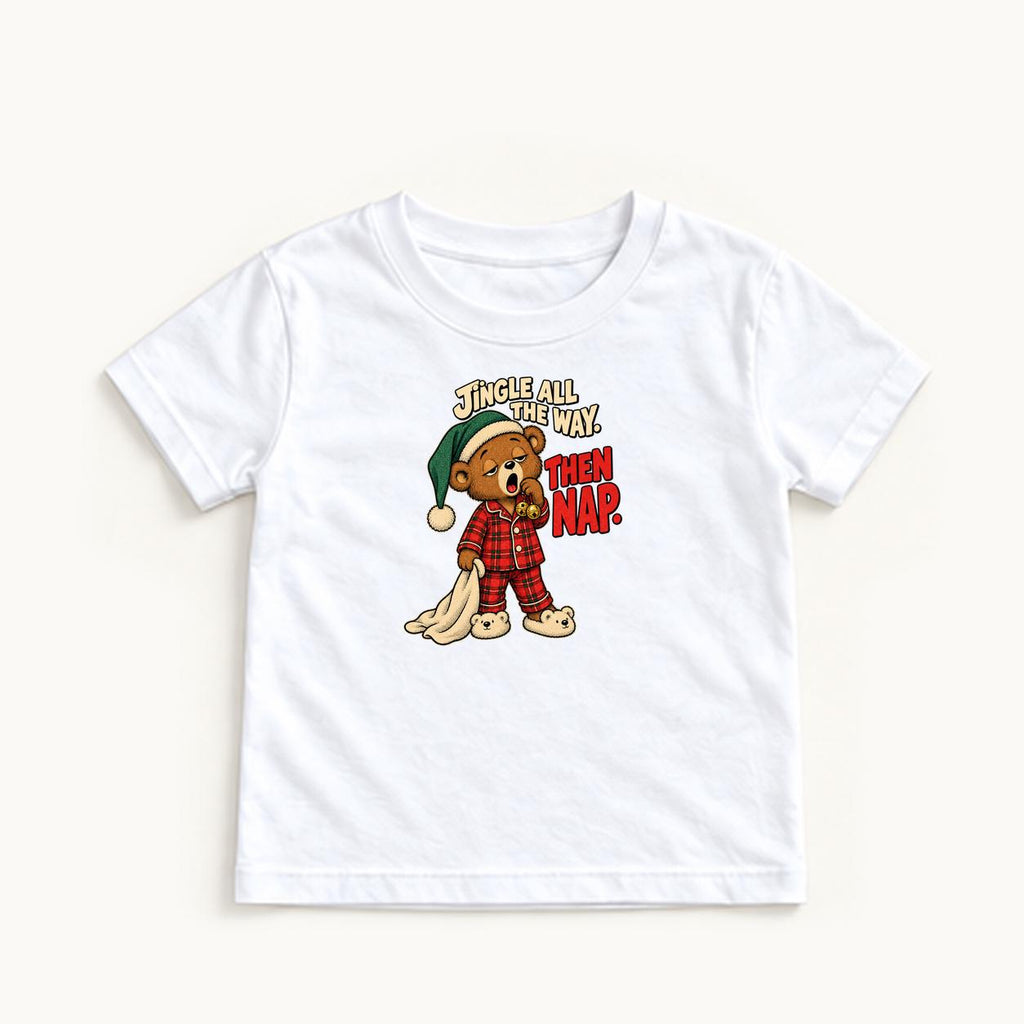 Jingle All the Way Then Nap — garment mockup or size chart