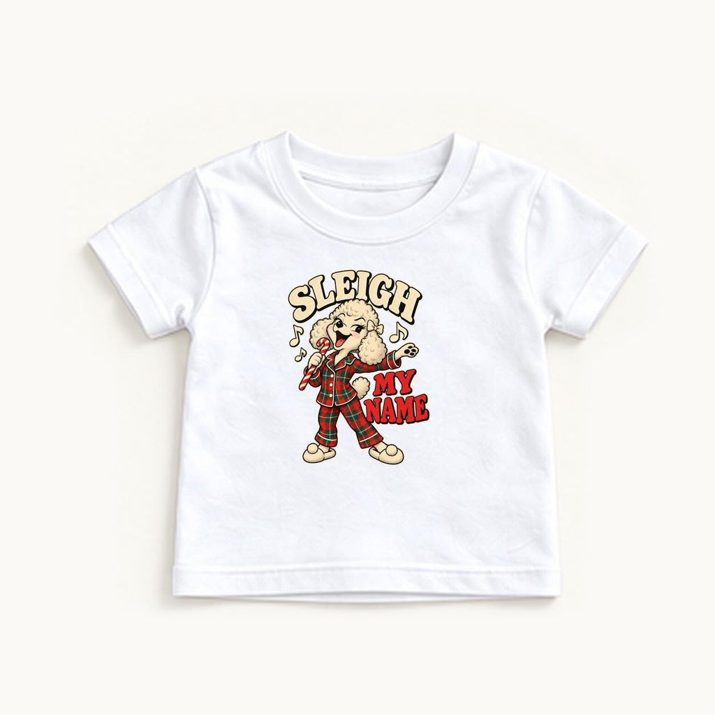 Sleigh My Name — garment mockup or size chart