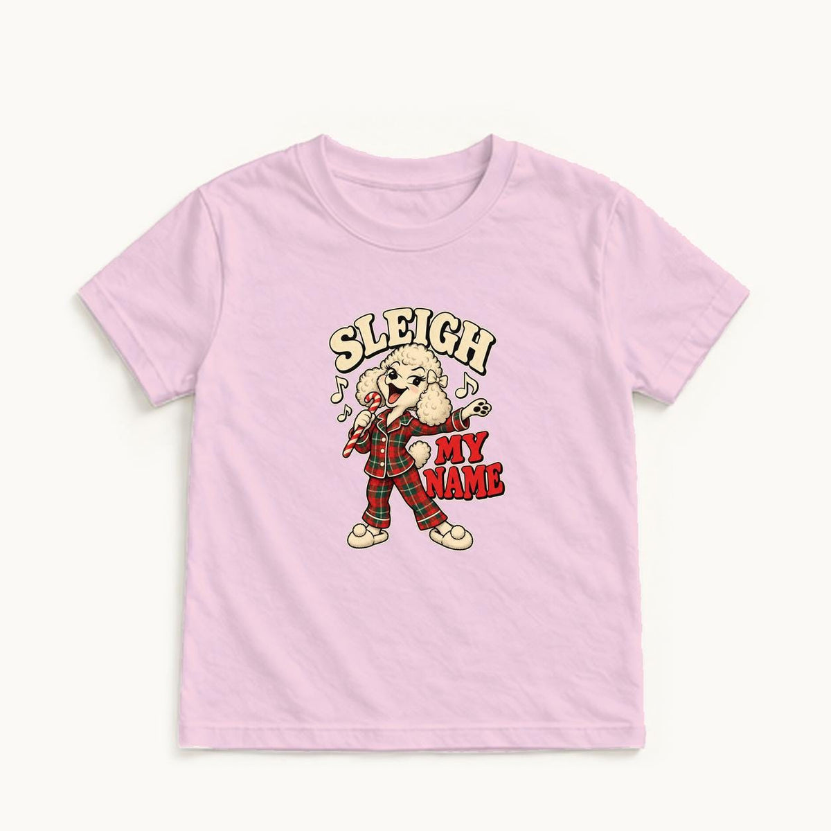 Sleigh My Name — garment mockup or size chart