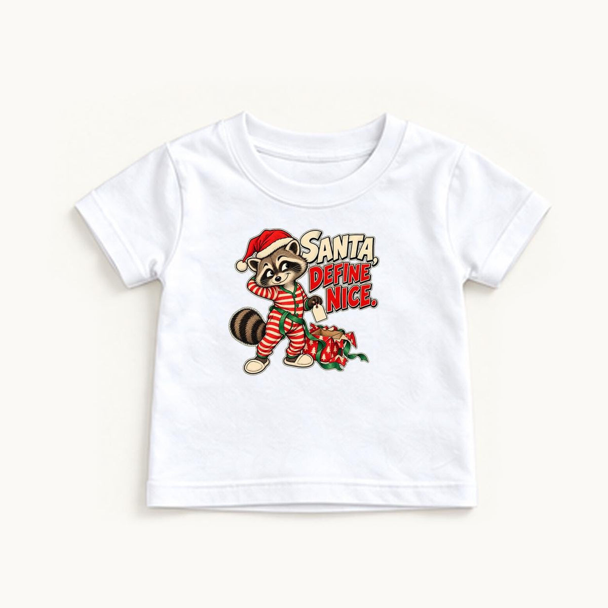 Santa Define Nice — garment mockup or size chart