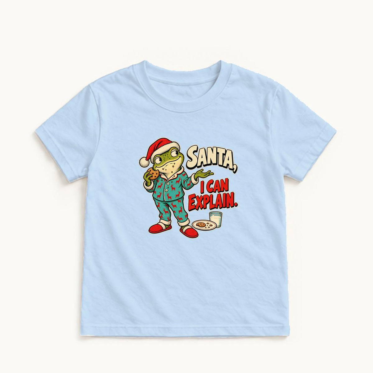 Santa I Can Explain — garment mockup or size chart