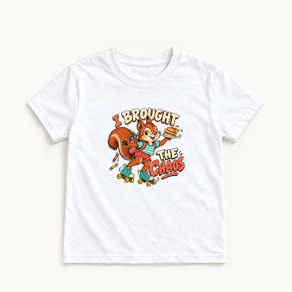 I Brought the Chaos — garment mockup or size chart