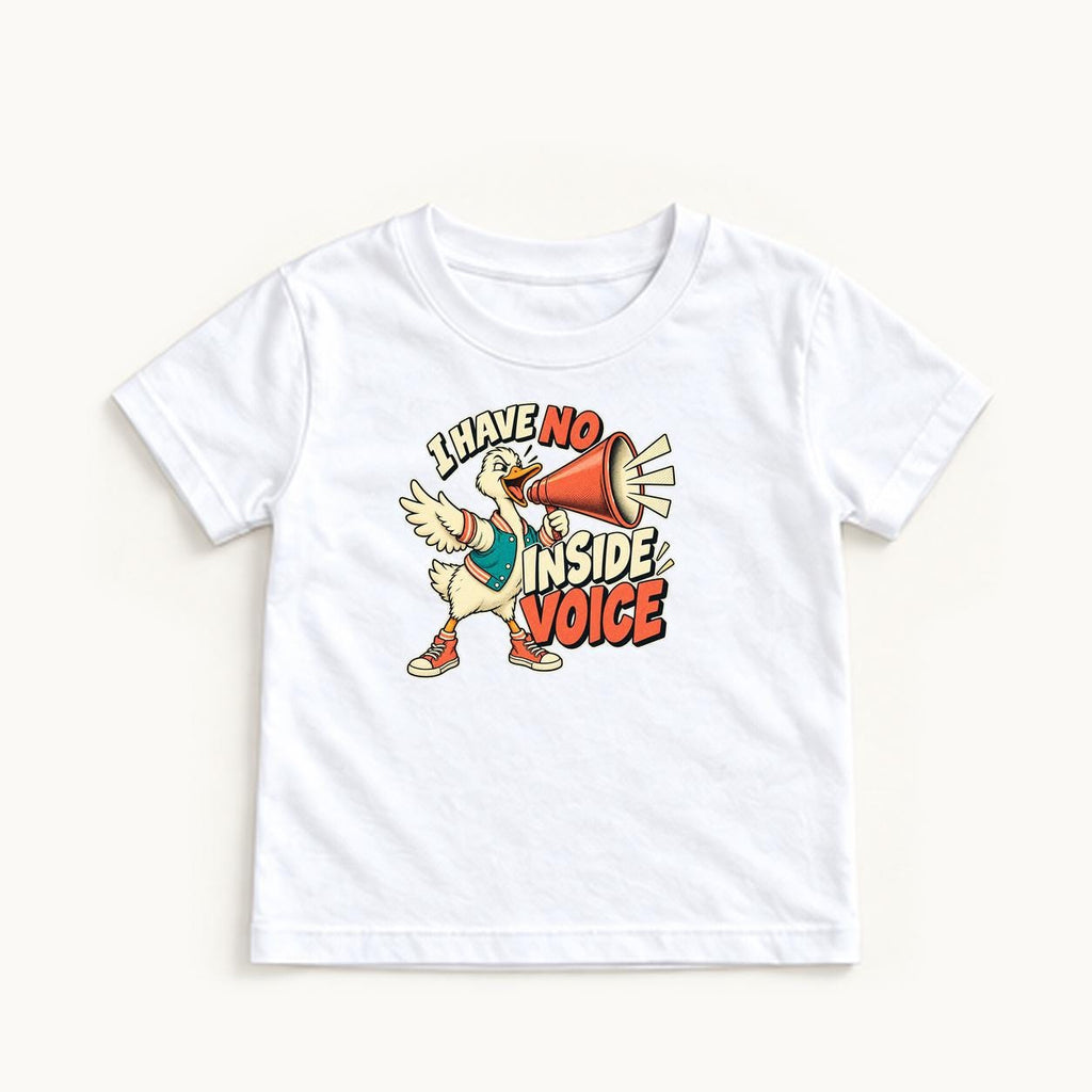 I Have No Inside Voice — garment mockup or size chart