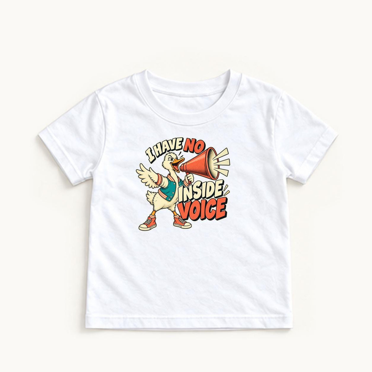 I Have No Inside Voice — garment mockup or size chart