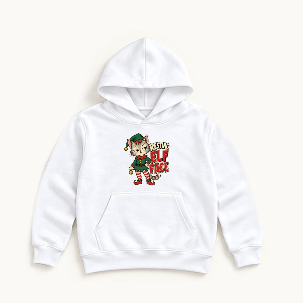 Resting Elf Face — garment mockup or size chart