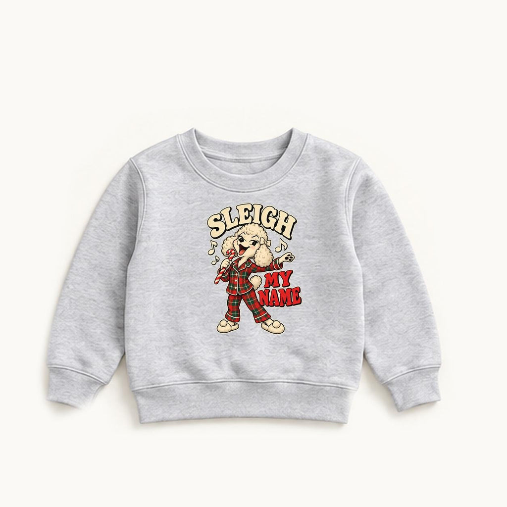Sleigh My Name — garment mockup or size chart