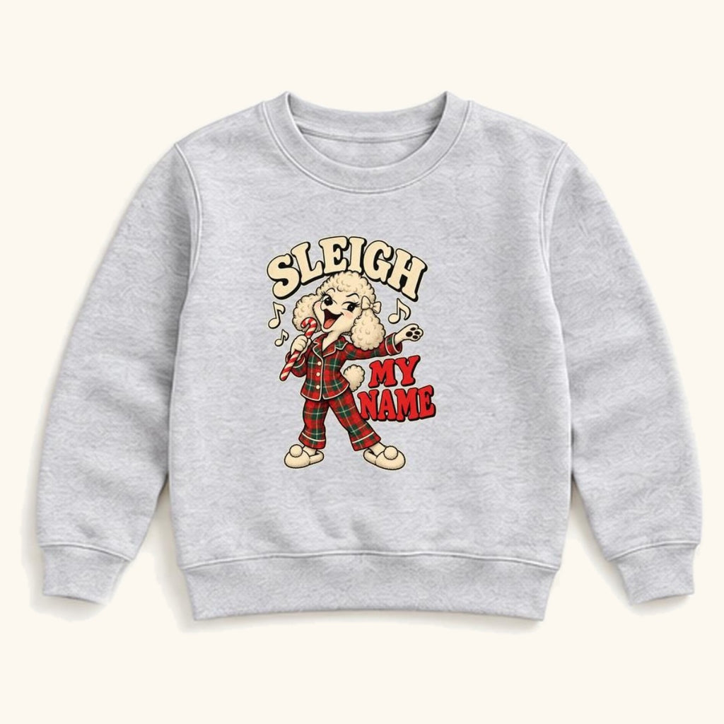 Sleigh My Name — garment mockup or size chart