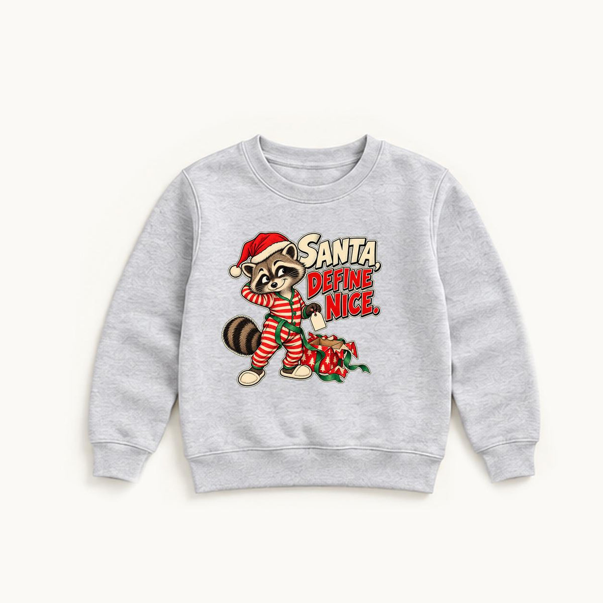 Santa Define Nice — garment mockup or size chart