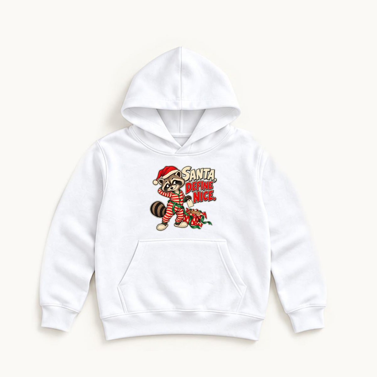 Santa Define Nice — garment mockup or size chart