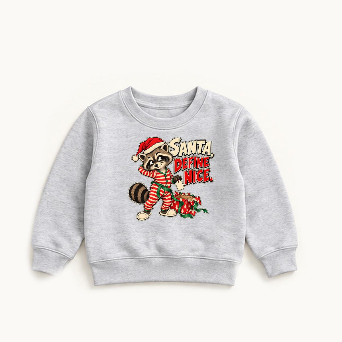 Santa Define Nice — garment mockup or size chart