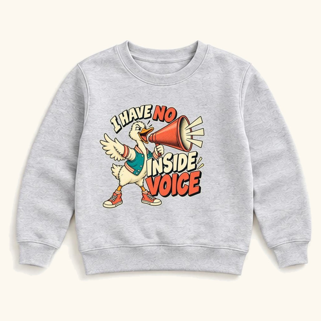 I Have No Inside Voice — garment mockup or size chart
