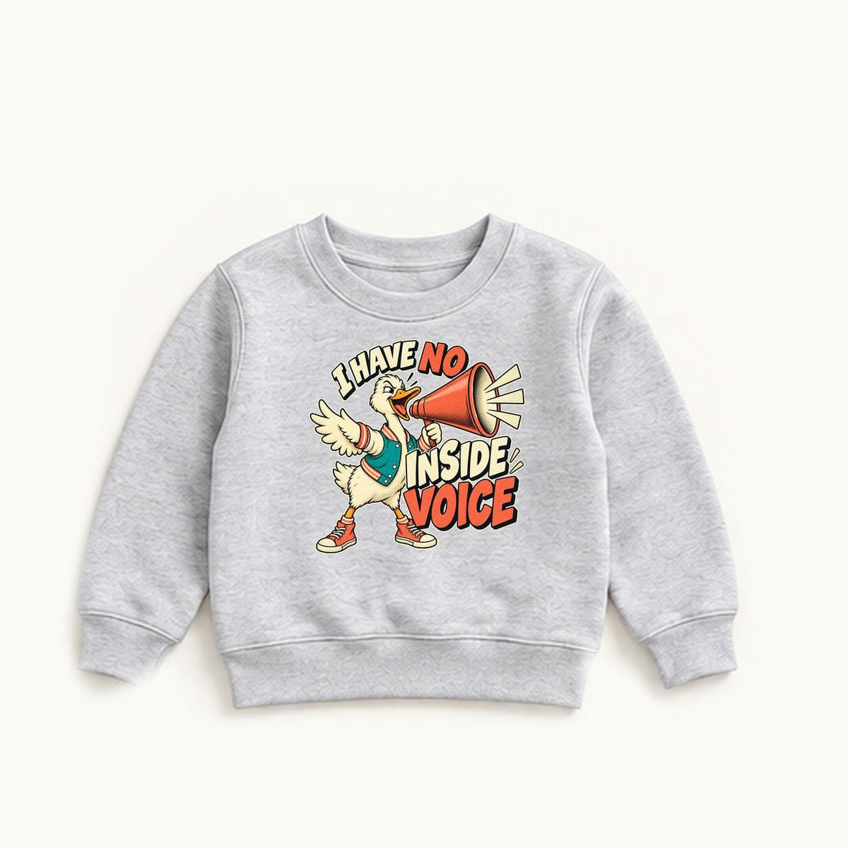 I Have No Inside Voice — garment mockup or size chart