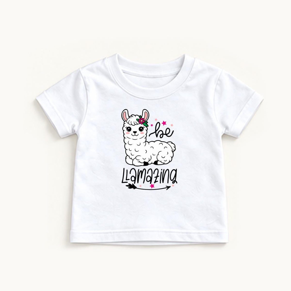 Be Llamazing — garment mockup or size chart