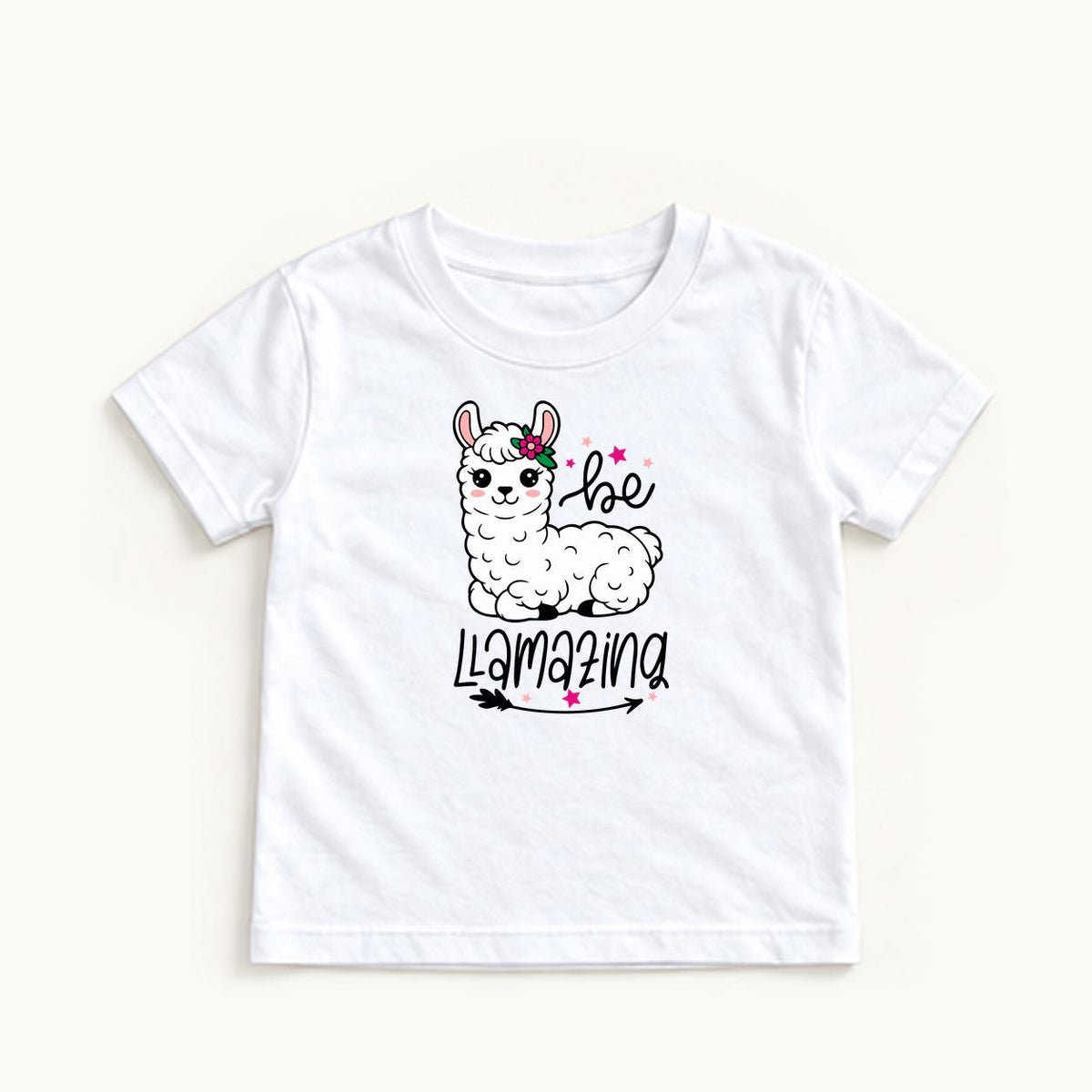 Be Llamazing — garment mockup or size chart