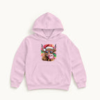 Highland Cow Christmas Bubblegum — garment mockup or size chart
