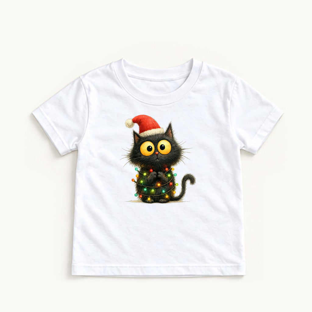 Christmas Lights Cat — garment mockup or size chart