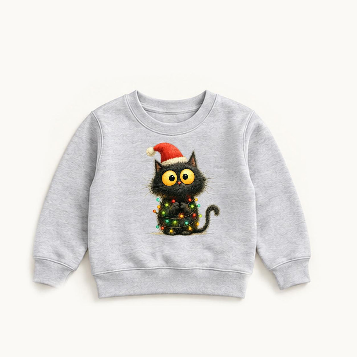 Christmas Lights Cat — garment mockup or size chart