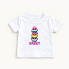 Personalized Stacked Birds — garment mockup or size chart