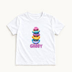 Personalized Stacked Birds — garment mockup or size chart
