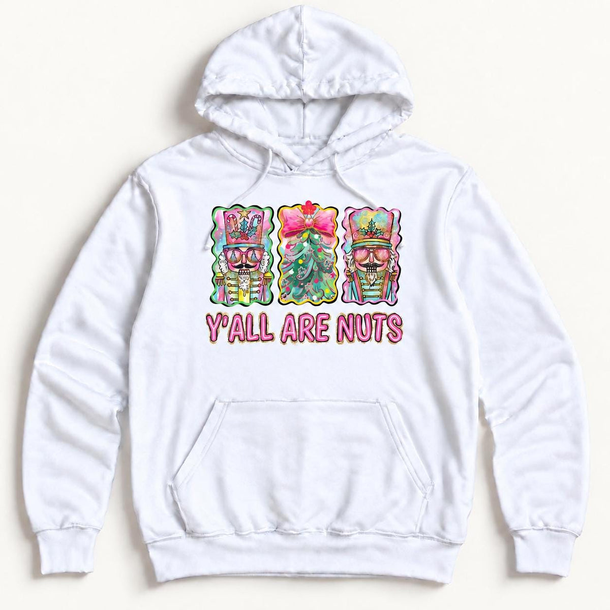 Y'ALL Are Nuts — garment mockup or size chart