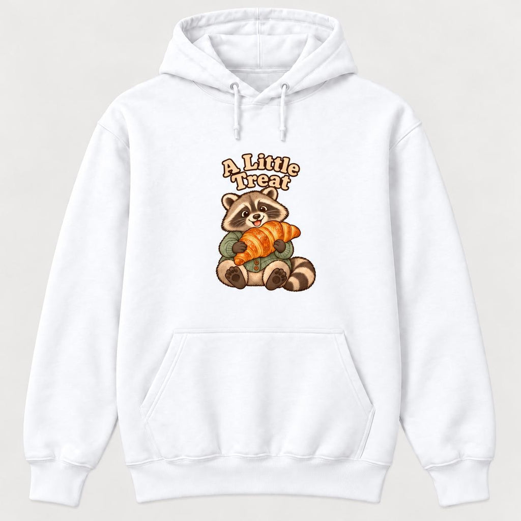 A Little Treat Raccoon — garment mockup or size chart