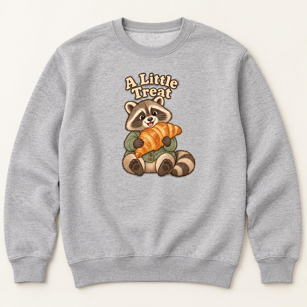 A Little Treat Raccoon — garment mockup or size chart