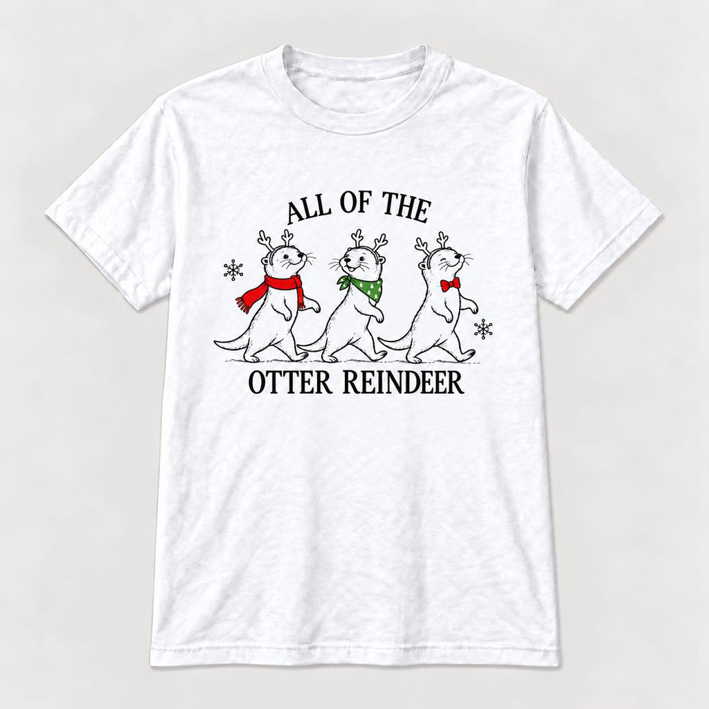 All Of The Otter Reindeer Parade — garment mockup or size chart
