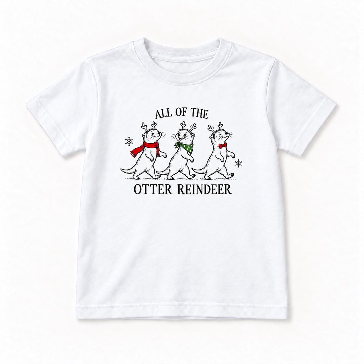 All Of The Otter Reindeer Parade — garment mockup or size chart