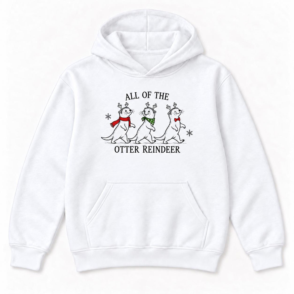 All Of The Otter Reindeer Parade — garment mockup or size chart