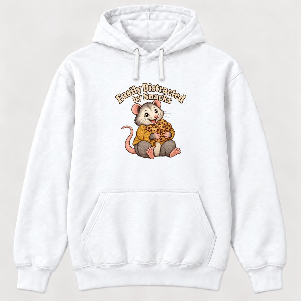 Easily Distracted By Snacks Possum — garment mockup or size chart