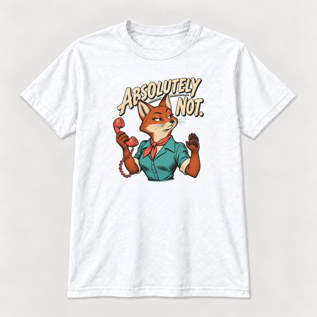 Absolutely Not Fox — garment mockup or size chart